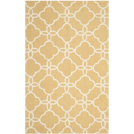 Safavieh Four Seasons Hand Hooked Runner Rug- Gold - Ivory- 2 ft. 3 in. x 8 ft. FRS246D-28